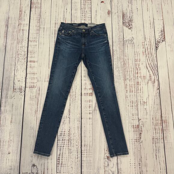 AG Jeans Legging Ankle Women’s 25R Dark Wash Super Skinny Stretch HTF - Picture 1 of 9